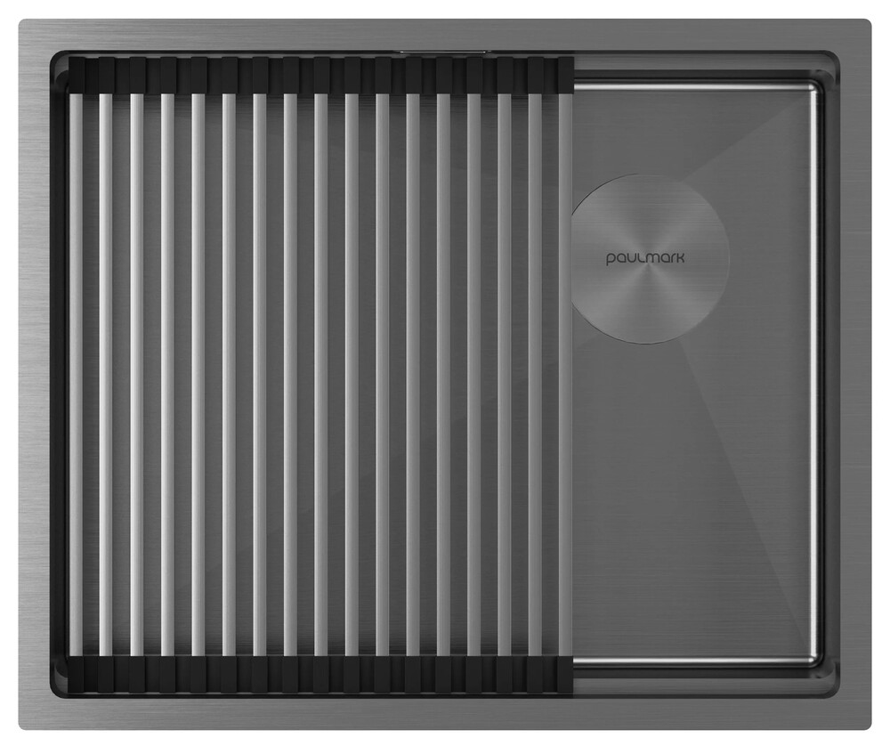 Детальное фото товара: Paulmark NEXT-PRO 54 UNI, мойка, нержавеющая сталь, вороненая сталь