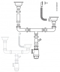 Детальное фото товара: Teka Слив 3 1/2 с переливом