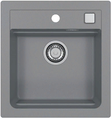 Фото товара: ALVEUS GRANITAL ATROX 20 CONCRETE - G81, мойка, гранит, серый (в комплекте с сифоном 1132823)