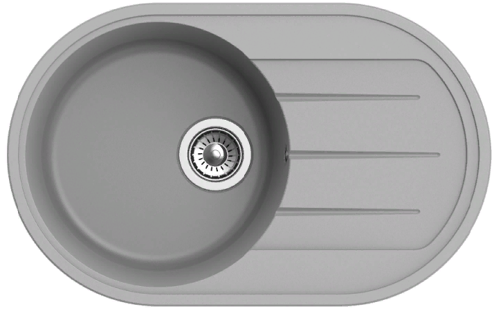 Ewigstein Elegant E- R50F, мойка, гранит серый металлик Фото товара: Ewigstein Elegant E- R50F, мойка, гранит серый металлик