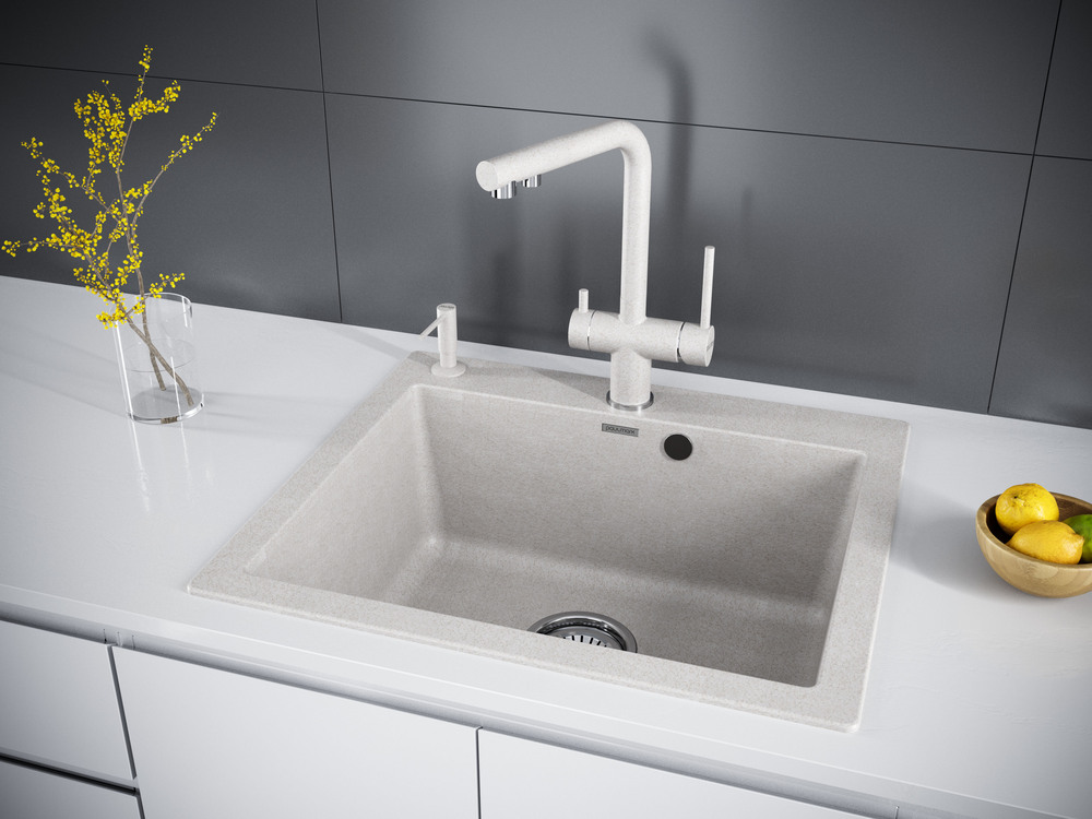 Paulmark DECUS, дозатор для моющего средства, бежевый Детальное фото товара: Paulmark DECUS, дозатор для моющего средства, бежевый