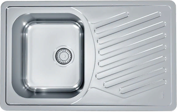 Детальное фото товара: ALVEUS ELEGANT 30 LEI 90 FI, мойка, нержавеющая сталь лён (в комплекте с сифоном 1130551)