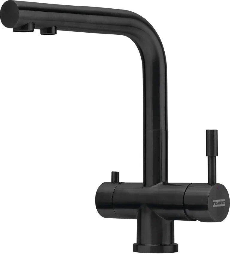 Фото товара: Franke Atlas Clear Water сталь PVD, смеситель, черный матовый