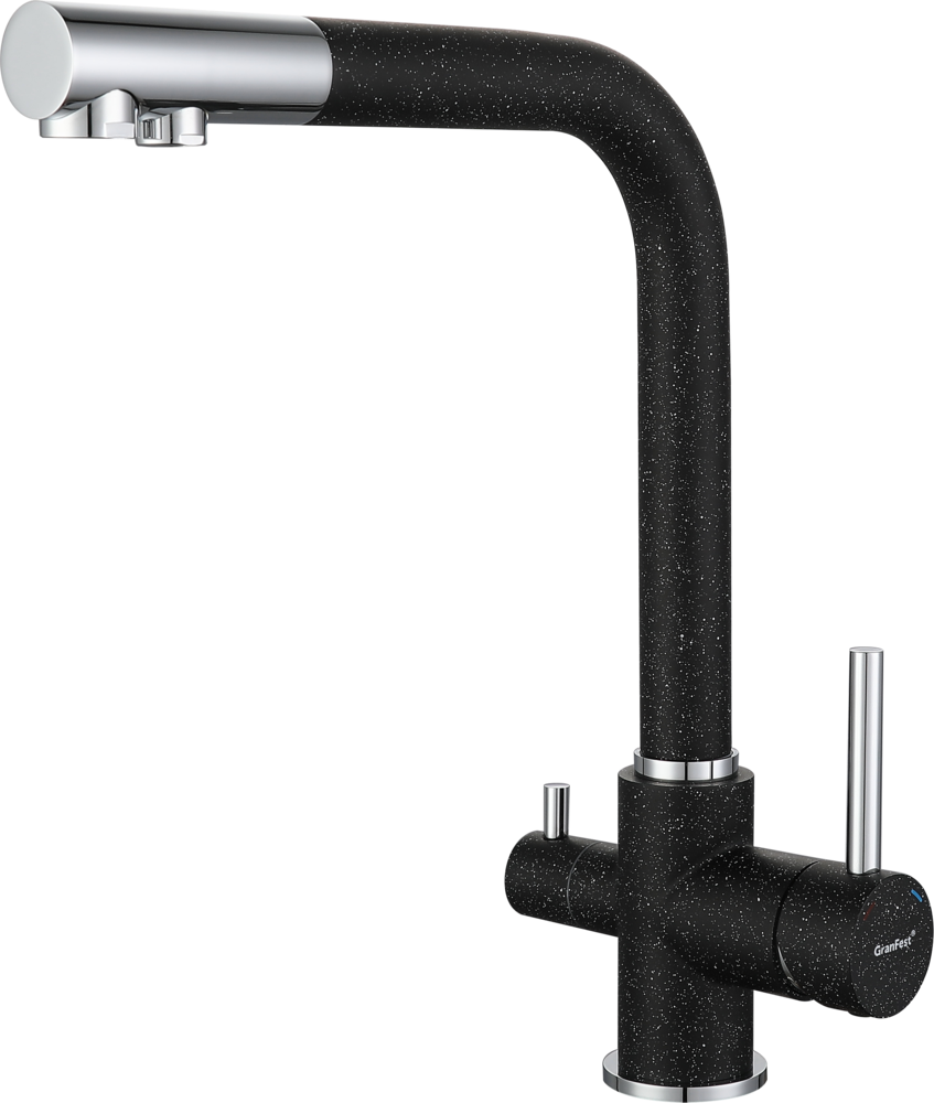 Фото товара: GranFest 3611, смеситель, мрамор, черный
