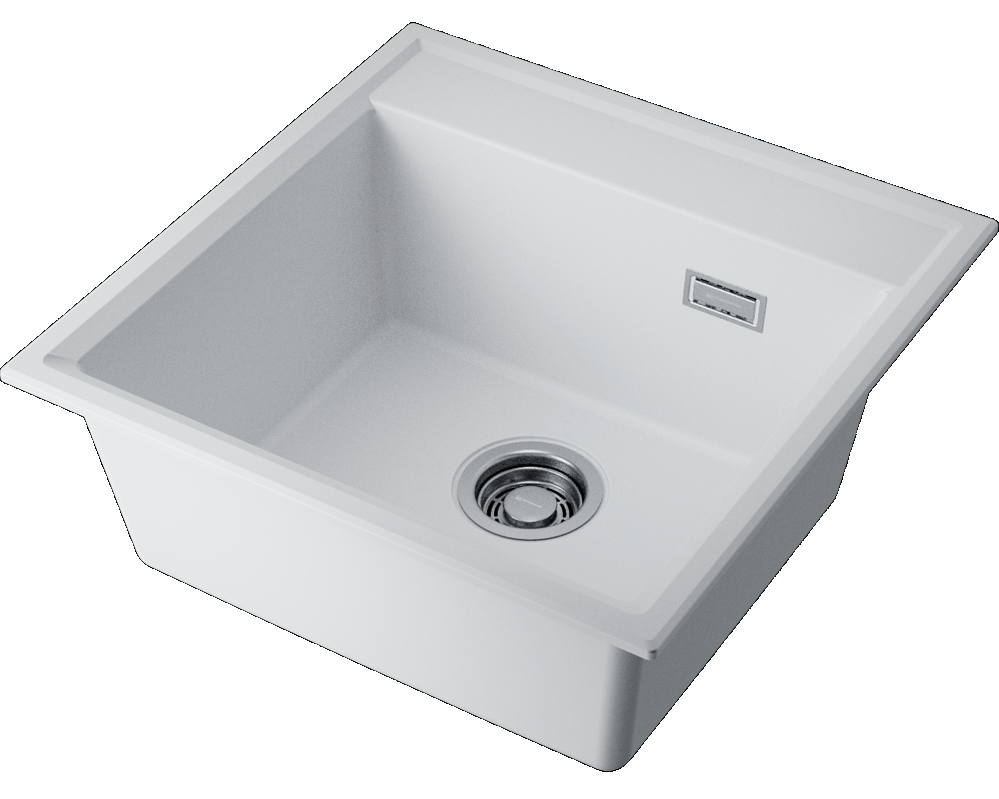 Детальное фото товара: Omoikiri Daisen 51-WH, мойка, гранит, белый