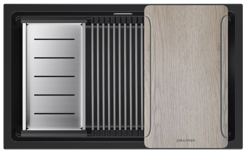 Фото товара: Paulmark LUMI-MULTI SINK 74, мойка, гранит, черный