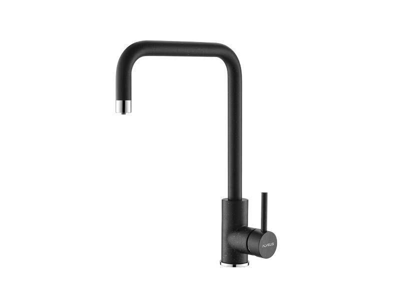 Фото товара: ALVEUS DUAL G91 CARBON, смеситель, гранит, черный