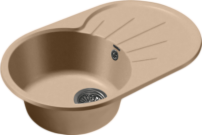 GranFest RONDO GF-R-750 L, мойка, мрамор, топаз Фото товара: GranFest RONDO GF-R-750 L, мойка, мрамор, топаз