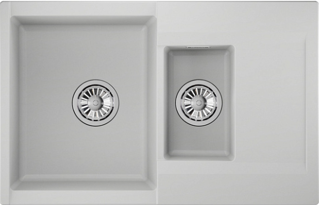 GRANULA ES-7808 мойка, гранит, арктик Детальное фото товара: GRANULA ES-7808 мойка, гранит, арктик