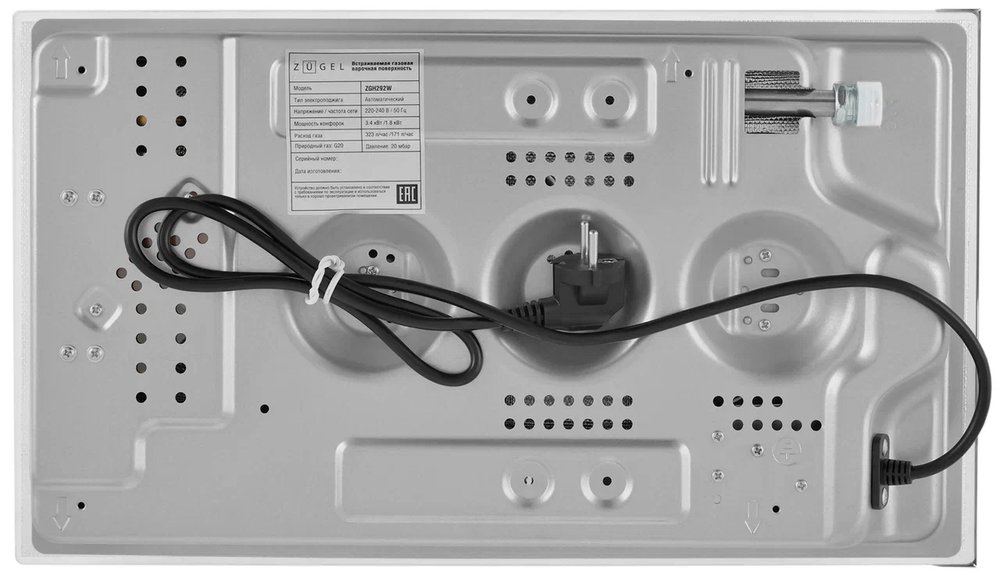 Детальное фото товара: ZUGEL ZGH292W газовая поверхность