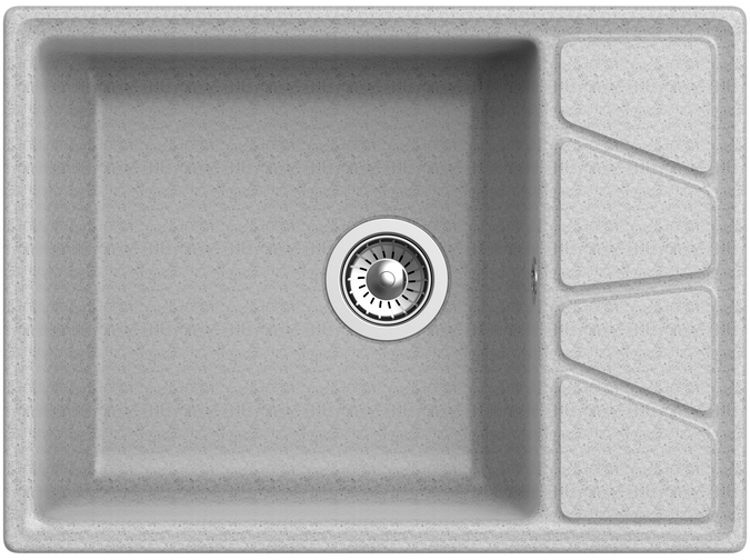 GranFest VERTEX GF-V-680L, мойка, мрамор, серый Фото товара: GranFest VERTEX GF-V-680L, мойка, мрамор, серый