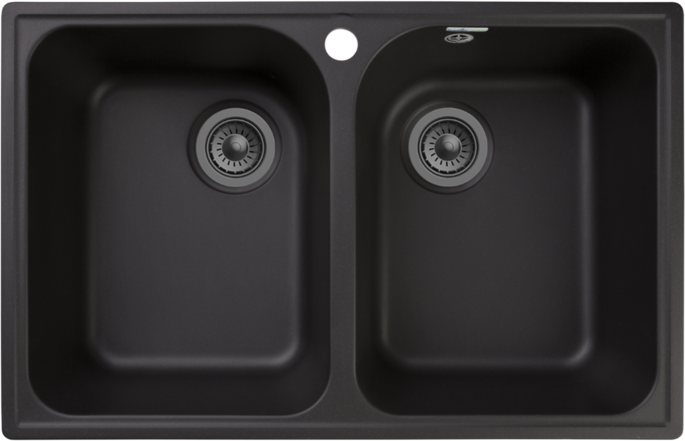 GranFest QUARZ GF-Z15, мойка, гранит, черный Детальное фото товара: GranFest QUARZ GF-Z15, мойка, гранит, черный