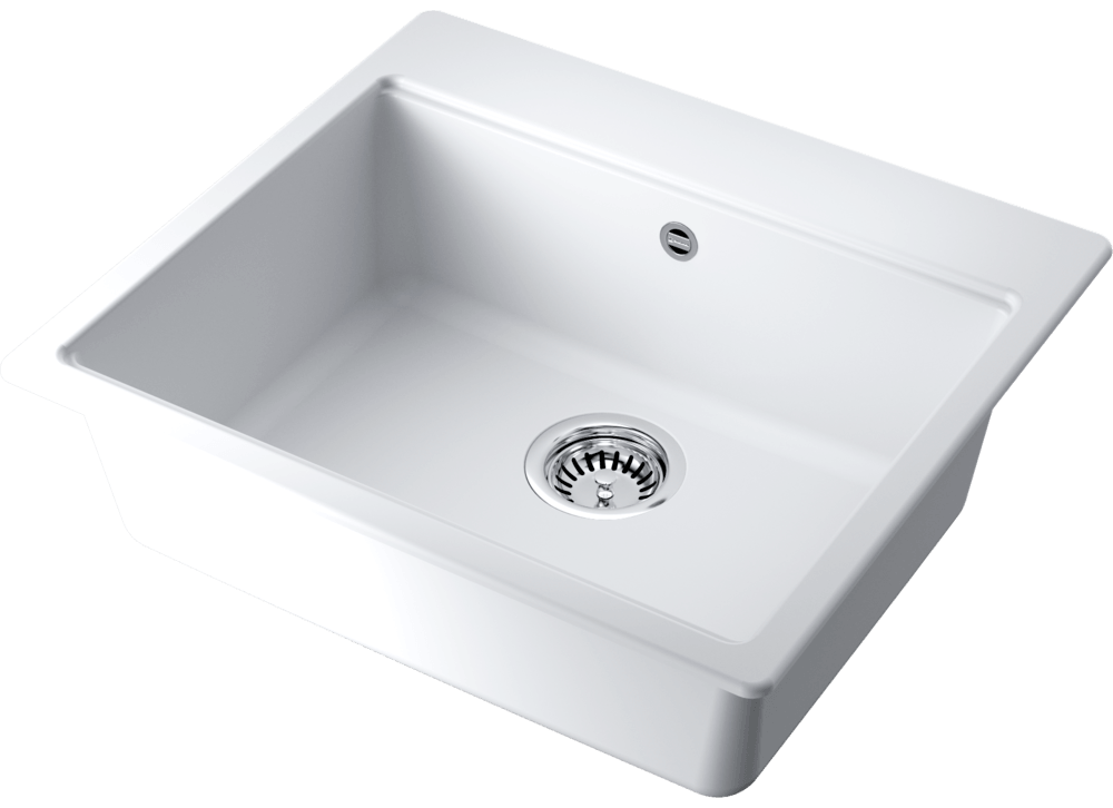 Детальное фото товара: Omoikiri Akari 57-WH, мойка, гранит, белый