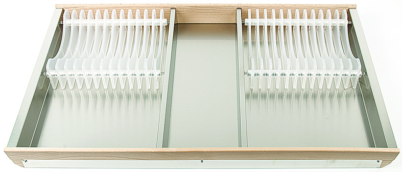 Детальное фото товара: Tecnoinox лоток для сушки посуды Cassetto Dispensa Portapiatti 90 B50 Tandembox нерж.сталь+бук