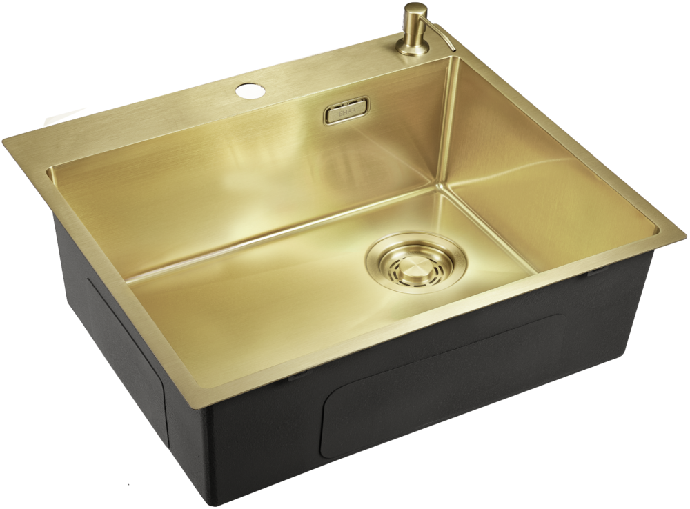 Фото товара: Emar EMB-560(TOP) PVD Matt Gold, мойка, нержавеющая сталь, матовое золото