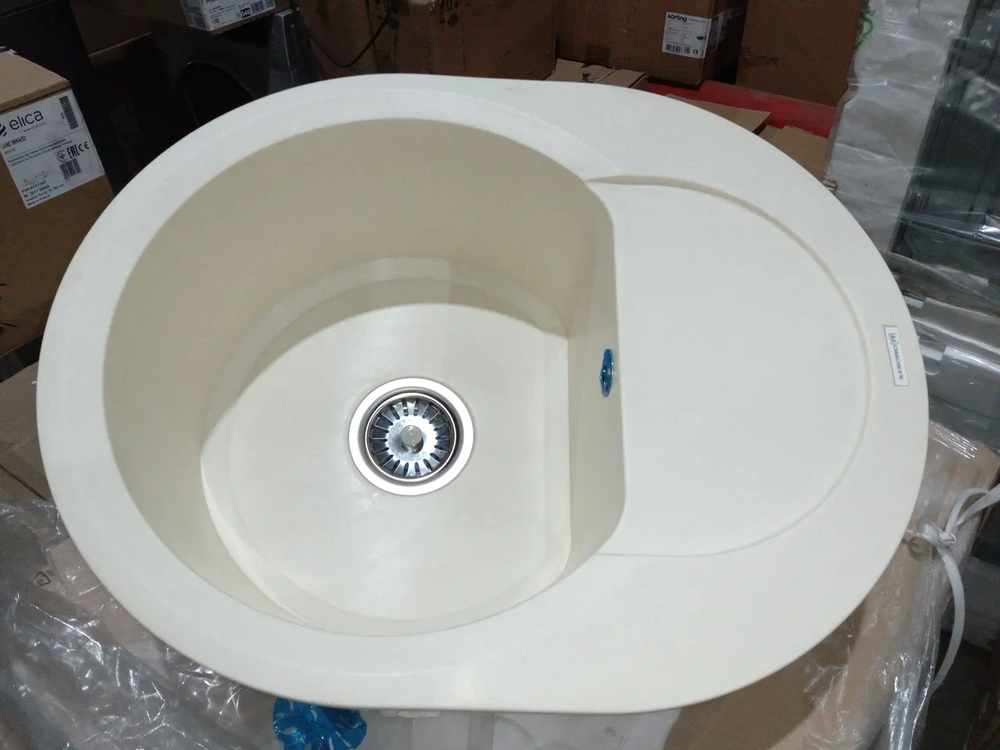 Детальное фото товара: Уценка Omoikiri Sakaime 60E-BE, мойка, гранит, ваниль