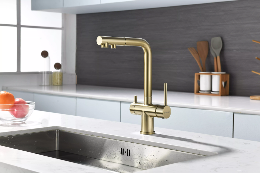 Детальное фото товара: Paulmark SERPENTINE, смеситель, светлое золото