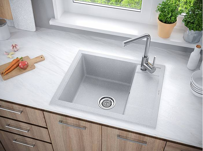Детальное фото товара: Paulmark FLUGEN 50-600, мойка, гранит, серый