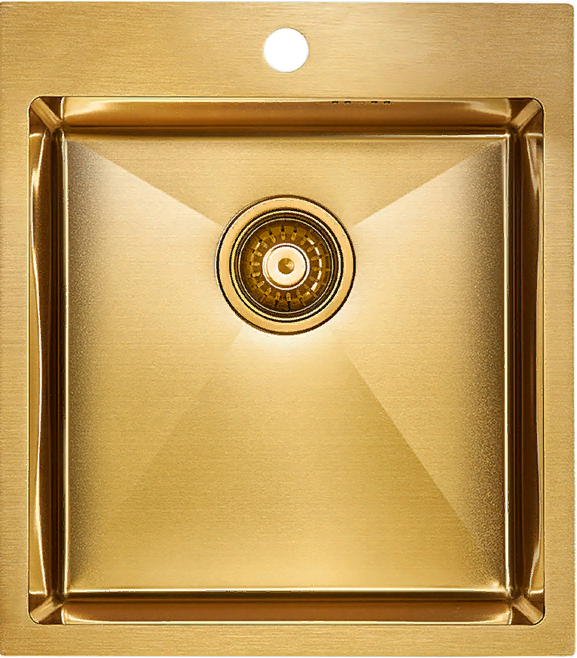 Детальное фото товара: Paulmark KRONER 45, мойка, нержавеющая сталь, брашированное золото