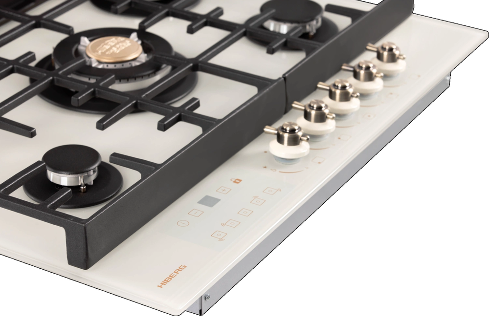 HIBERG VM 7155 Y Детальное фото товара: HIBERG VM 7155 Y газовая поверхность