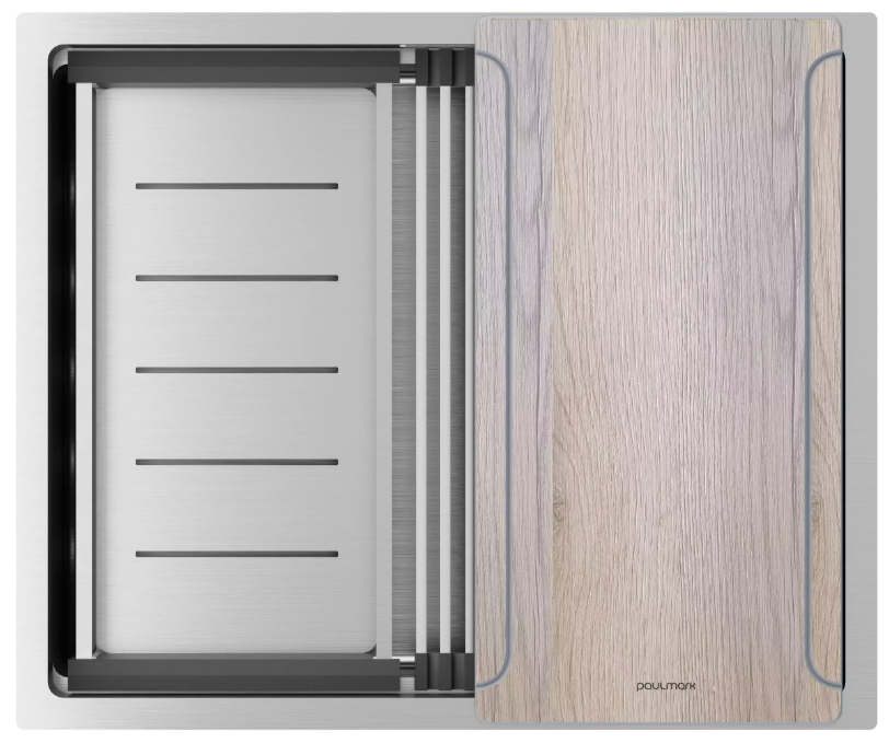 Детальное фото товара: Paulmark NEXT-MULTI SINK 54-L UNI, мойка, нержавеющая сталь брашированная