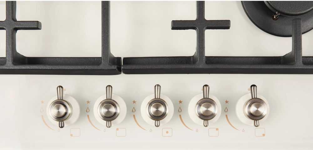 HIBERG VM 7155 Y Детальное фото товара: HIBERG VM 7155 Y газовая поверхность