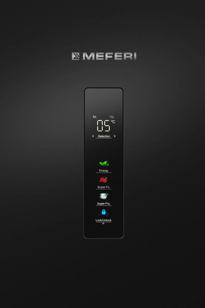 Детальное фото товара: MEFERI MFR185BK TOTAL NO FROST COMBI ULTRA