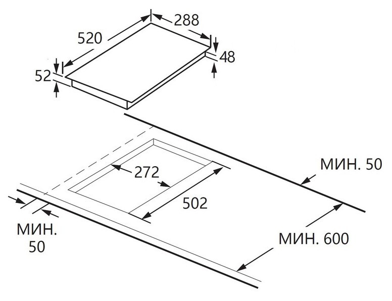 Детальное фото товара: Konigin Libra C302 TBK стеклокерамическая поверхность