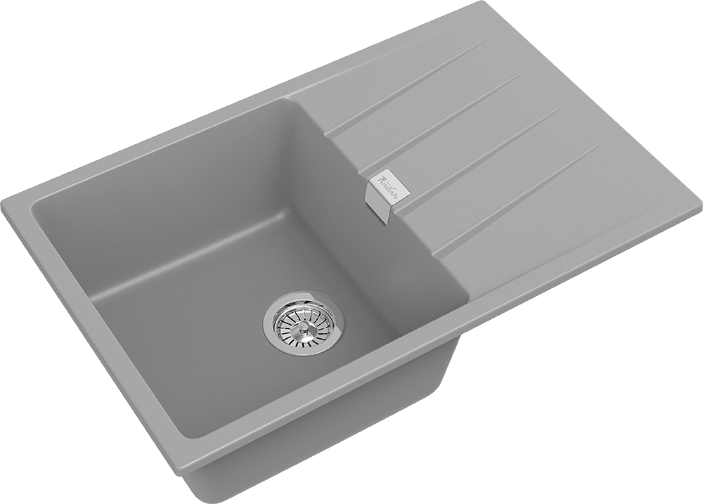 Детальное фото товара: Rivelato RAUM RM-78 grigio metallizzato, мойка, гранит, серый металлик