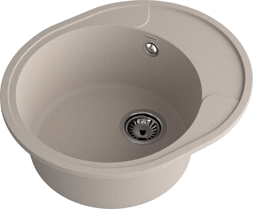 GranFest URBAN GF-UR-857L, мойка, гранит, песочный Детальное фото товара: GranFest URBAN GF-UR-857L, мойка, гранит, песочный