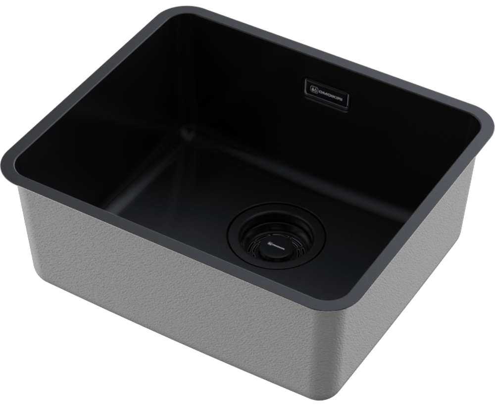 Детальное фото товара: Omoikiri Omi 43-U/I-GB Ultra Mini, мойка, нержавеющая сталь/графит