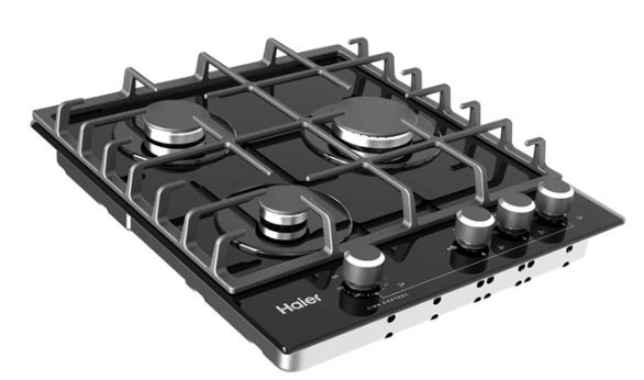 Haier HHX-G53CNMB Детальное фото товара: Haier HHX-G53CNMB газовая поверхность