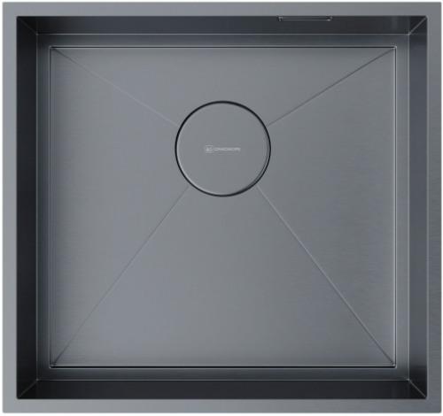 Детальное фото товара: Omoikiri Kasen 48-26 INT GM, мойка, нержавеющая сталь/вороненая сталь 