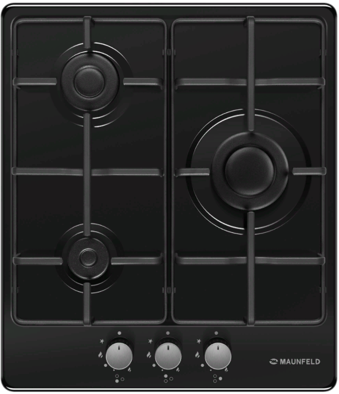 Фото товара: Maunfeld EGHE.43.3STS-EB газовая поверхность