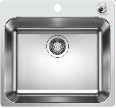 Фото товара: Blanco Supra 500-IF/A, мойка, нержавеющая сталь полированная, с клапаном-автоматом