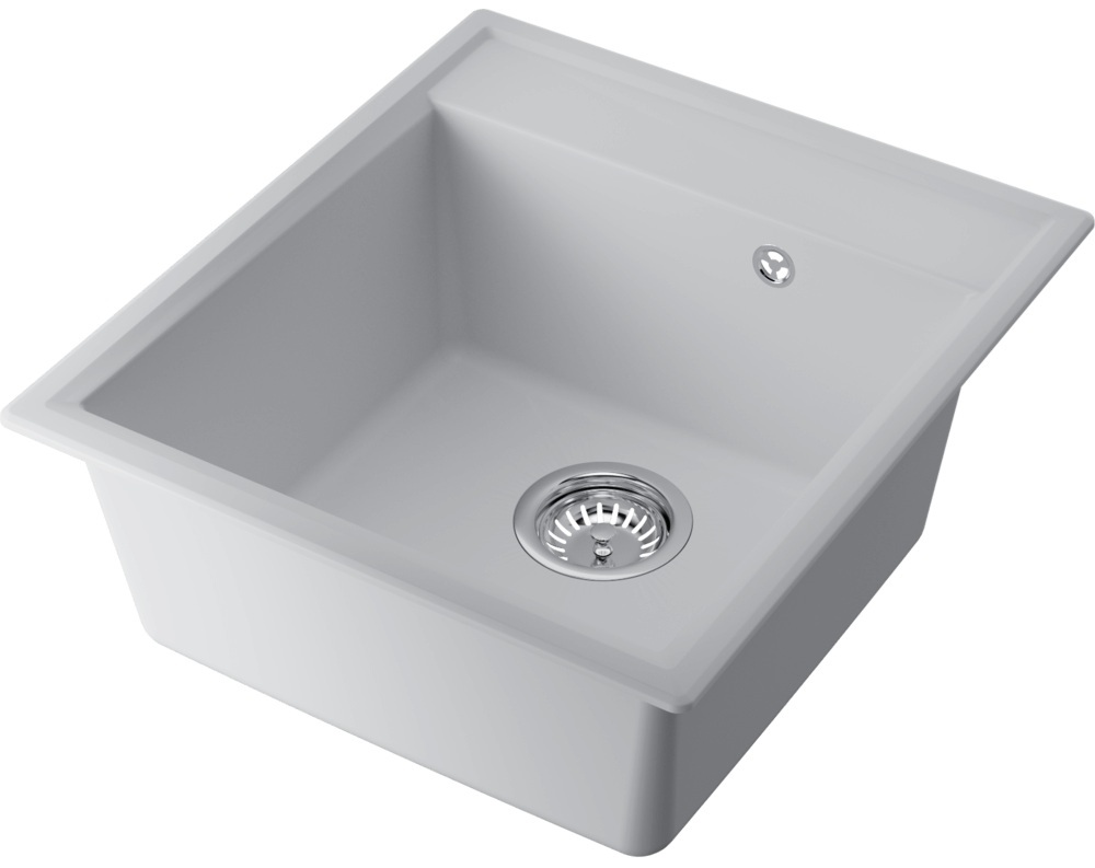 Детальное фото товара: Omoikiri Daisen 46-WH, мойка, гранит, белый