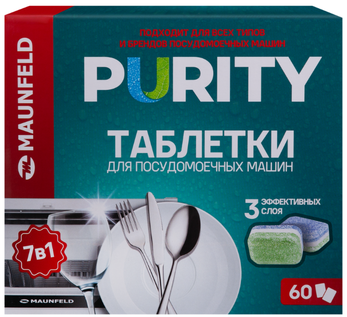 Фото товара: Maunfeld таблетки для посудомоечных машин MDT60ST