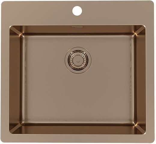Детальное фото товара: ALVEUS PURE MONARCH 70 COPPER-90 FS, мойка, нержавеющая сталь, медь (в компл. с выпуском без сифона)