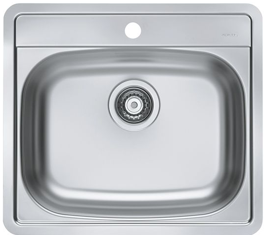 Детальное фото товара: ALVEUS MORE 10 FS NAT-90, мойка, нержавеющая сталь сатин (в комплекте с сифоном 1130551)