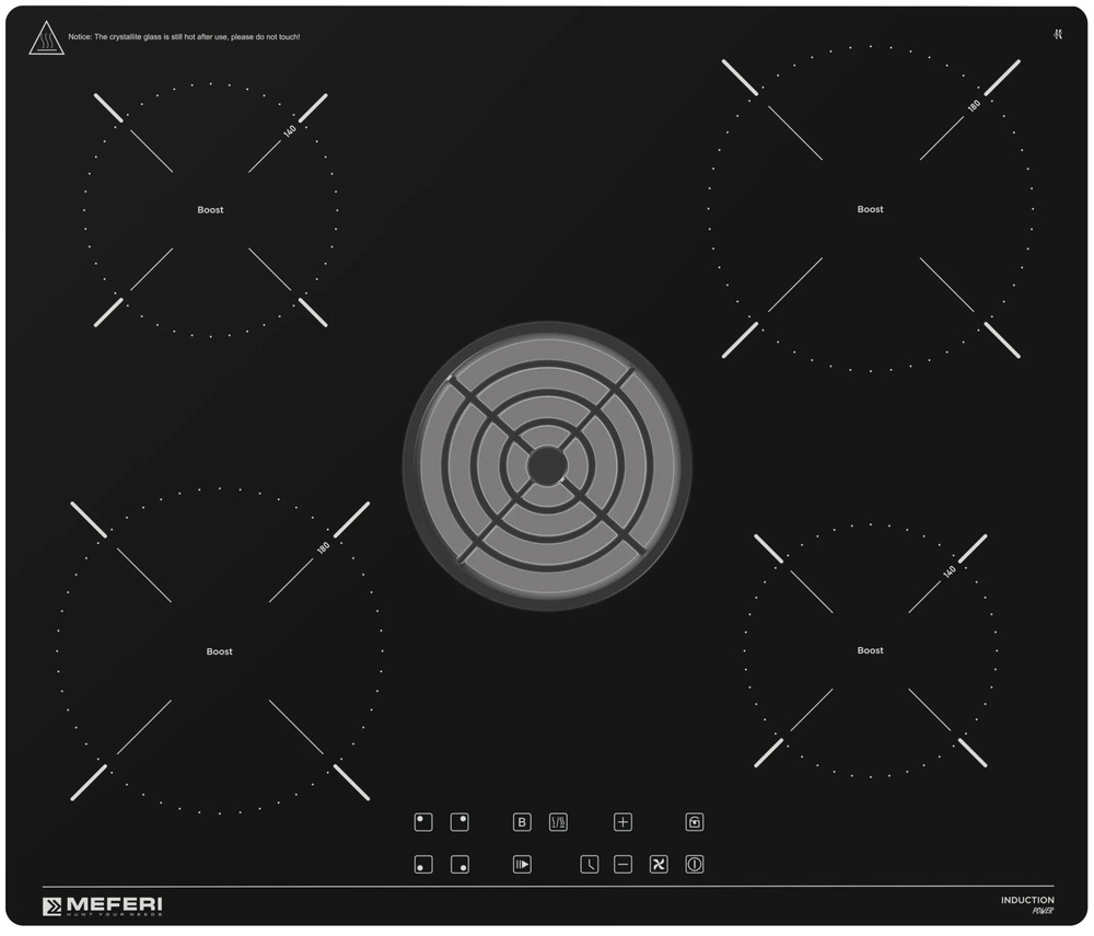 Фото товара: MEFERI XSMART60BK POWER индукционная поверхность