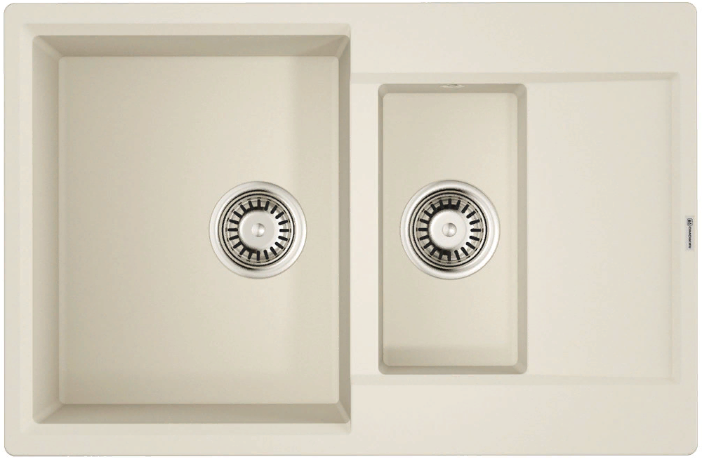 Omoikiri Daisen 78-2T-EV, мойка, гранит, эверест Детальное фото товара: Omoikiri Daisen 78-2T-EV, мойка, гранит, эверест