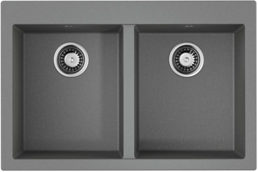 Фото товара: Omoikiri Bosen 80-2-GR, мойка, гранит, leningrad grey
