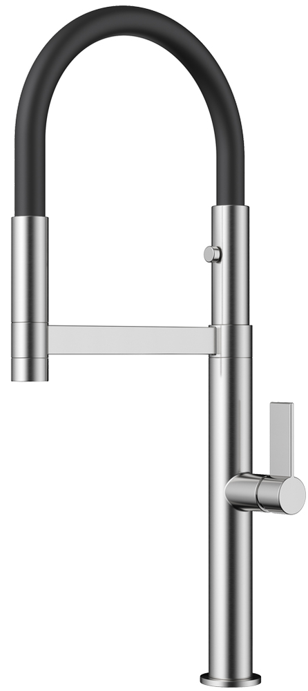 Фото товара: Omoikiri Osaka BN-BL смеситель, нержавеющая сталь/черный