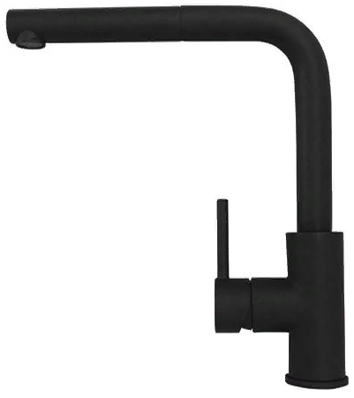 Фото товара: ALVEUS ZEOS P MONARCH BLACK MATT, смеситель, черный матовый