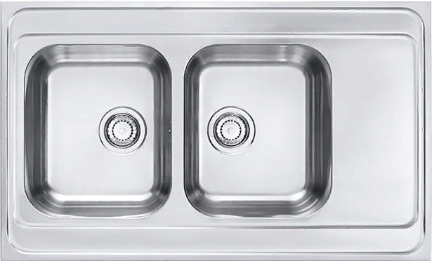 Детальное фото товара: ALVEUS CLASSIC PRO 80 SAT-90, мойка, нержавеющая сталь сатин (в комплекте с сифоном 1130555)