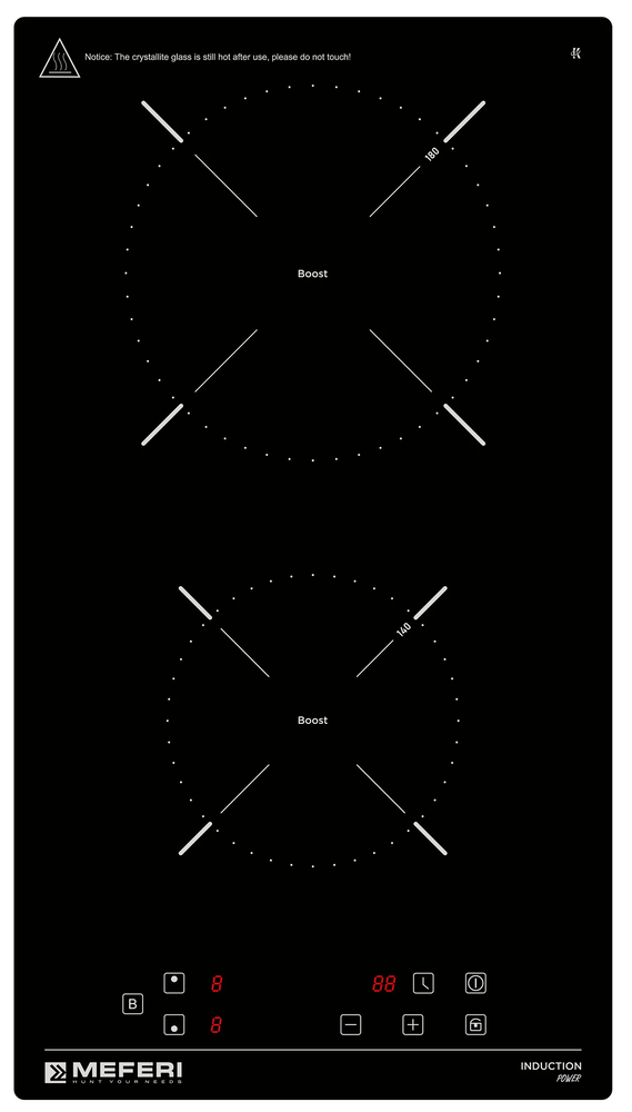Детальное фото товара: MEFERI MIH302BK POWER индукционная поверхность