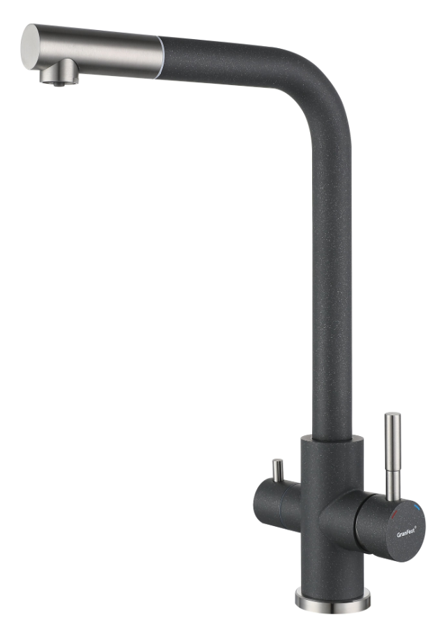 Фото товара: GranFest GF-Z-5421, смеситель, гранит, темно-серый