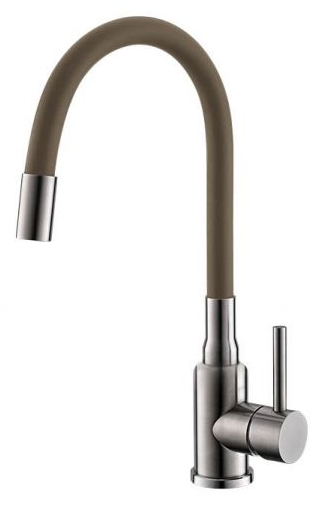 Фото товара: ALVEUS GENESIS FLEXA BEIGE SAT, смеситель, бежевый