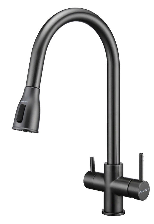 Фото товара: Paulmark LANGE, смеситель, вороненая сталь