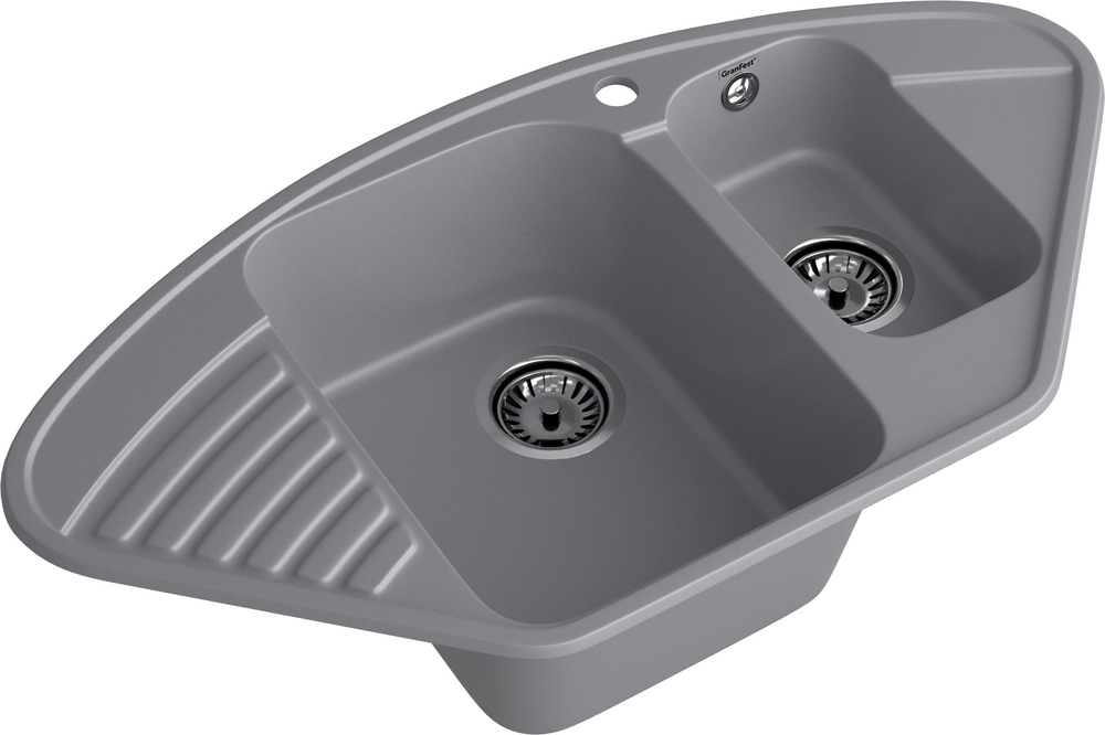 GranFest QUARZ GF-Z14, мойка, гранит, темно-серый Детальное фото товара: GranFest QUARZ GF-Z14, мойка, гранит, темно-серый